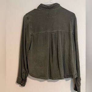 Aeropostale Cargo Button Up - Army Green